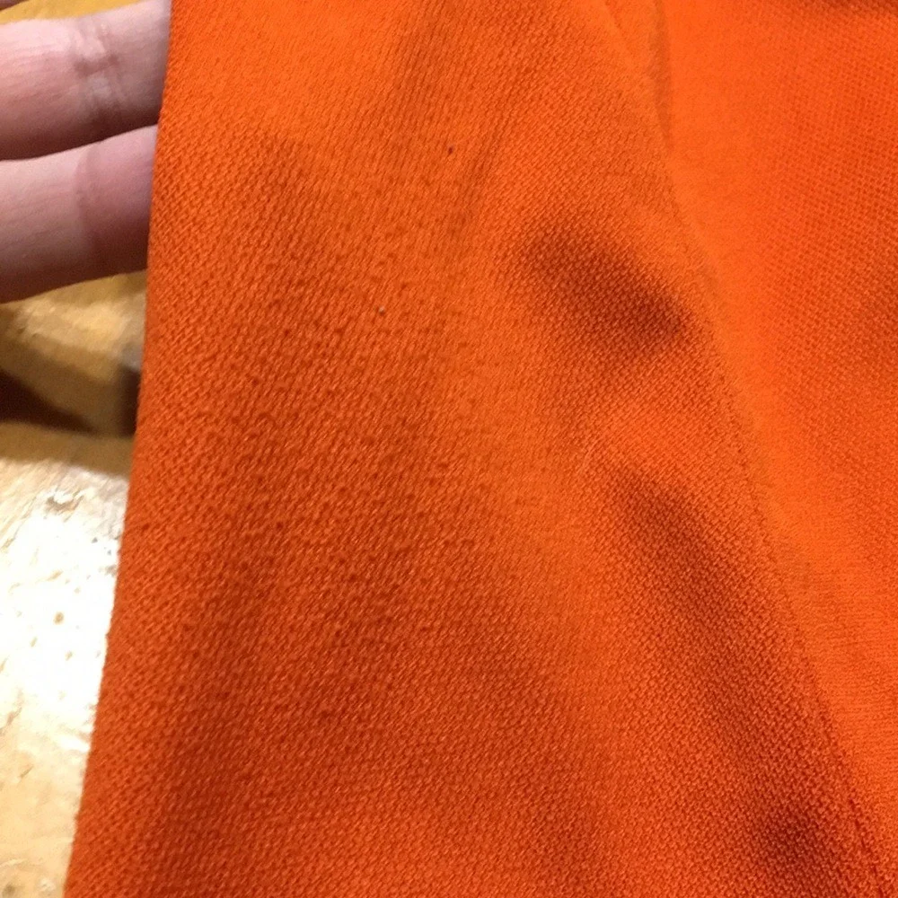 Adidas Athleisure Mens Short‎ Sleeve Polo Shirt Orange Embroidered Logo Large